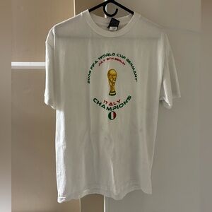 White 2006 Italy Soccer World Cup Champions T-Shirt